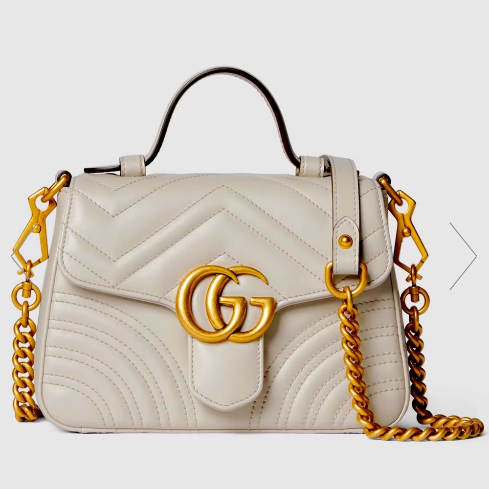 Gucci Mini Top Handle GG Marmont Shoulder Bag